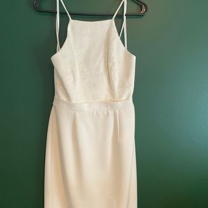 White cocktail dress